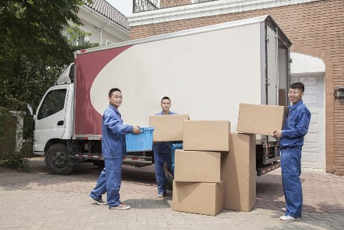 Man and van moving home in Dulwich on a residential street