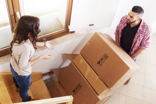 Moving furniture into a Dulwich property with stair access