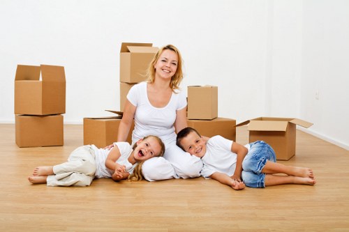 Furniture and household items prepared for storage in Dulwich