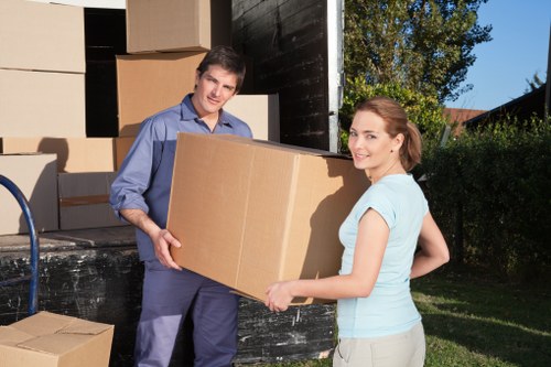Desk disassembly and office furniture handling during a business move