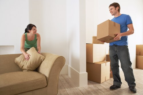 Waste and clearance items being prepared for lawful removal