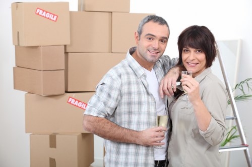 Moving van loaded for urgent Dulwich house removal and storage run